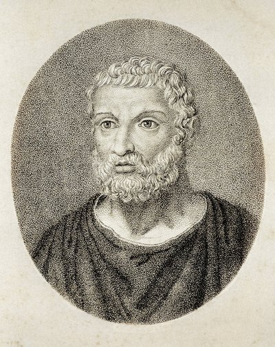 THALES van Milete (6e eeuw v.Chr.). Portret van Thales van Milete door Artist Unknown