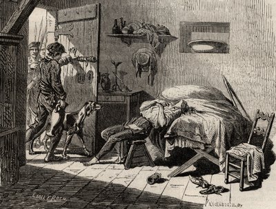 De dood van Condorcet in de gevangenis op 28 maart door Artist Unknown