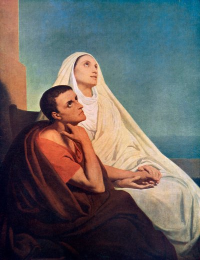 St. Augustinus met zijn moeder St. Monica, 1855 1926 door Ary Scheffer