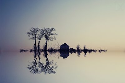 Rustige waterweerspiegeling door Asef Azimaie