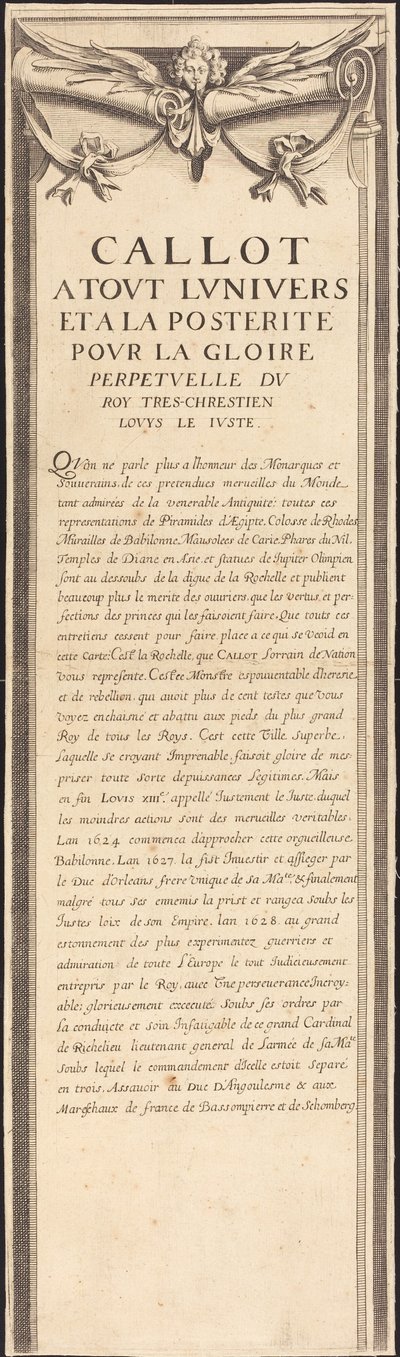 Het beleg van La Rochelle [plaat 4 van 16; set omvat 1952.8.97-112] door Assistant of Jacques Callot