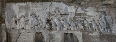 Darius I de Grote. De Behistun-inscriptie, 6e eeuw v.Chr. door Assyrian