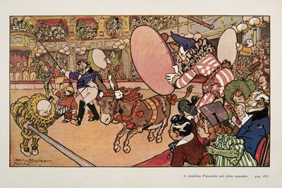 Circus en de ezel Pinokkio, Illustratie uit Pinokkio door Attilio Mussino