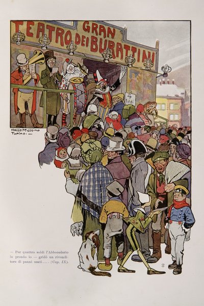 Illustratie uit Pinokkio door Attilio Mussino