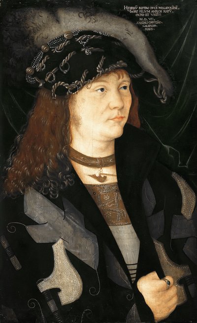 German: Heinrich V Portrait of Henri V. of Mecklenburg door attributed to Jacopo de