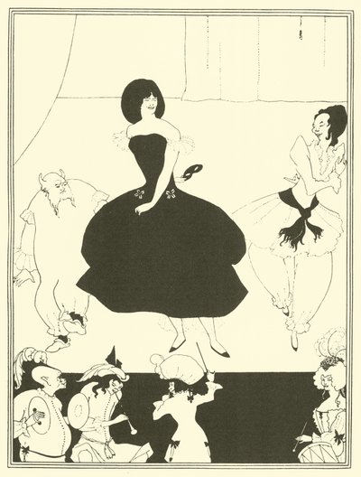 Komedieballet van marionetten (lithografie) door Aubrey (after) Beardsley