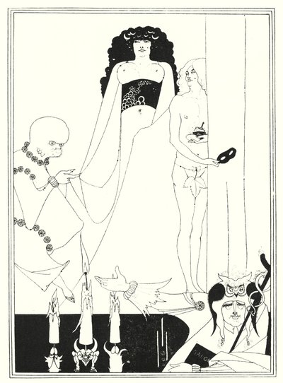 Enter Herodias (gravure) door Aubrey (after) Beardsley