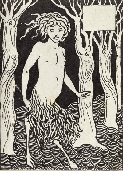 Een faun, 1880s door Aubrey Beardsley
