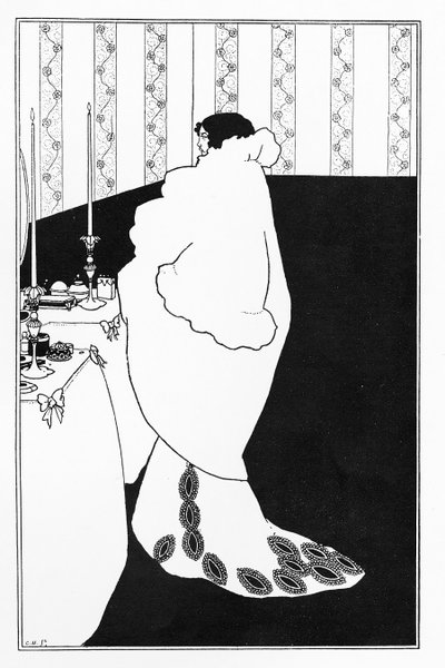 La Dame aux Camelias, illustratie uit "The Yellow Book", 1894 door Aubrey Beardsley