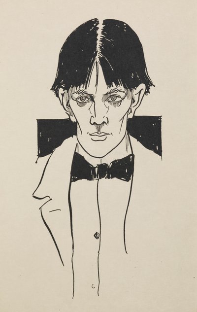 Portret uit een boek met vijftig tekeningen door Aubrey Beardsley