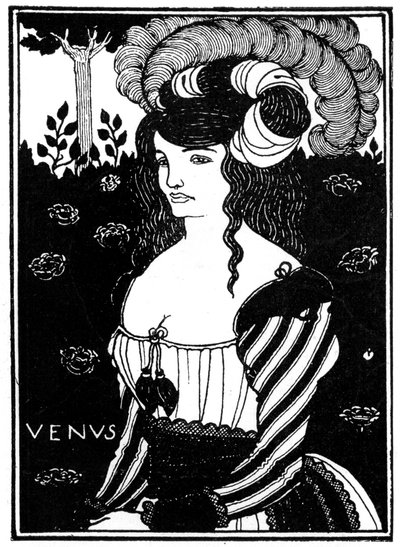 Portret van een vrouw door Aubrey Beardsley