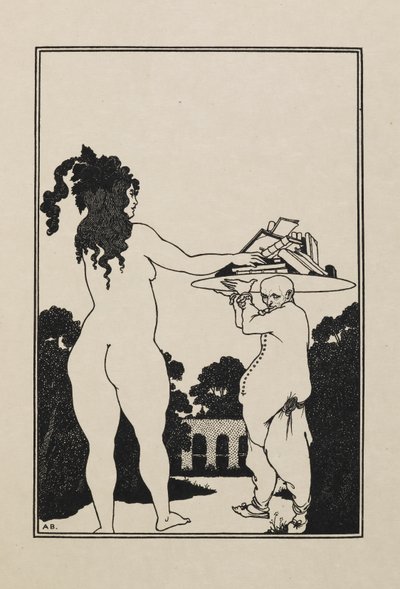 Tekening uit een boek van vijftig tekeningen door Aubrey Beardsley