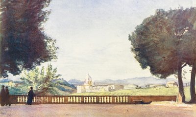 Rome: S. Pieter vanaf de Villa Pamphili Doria door Aubrey Waterfield