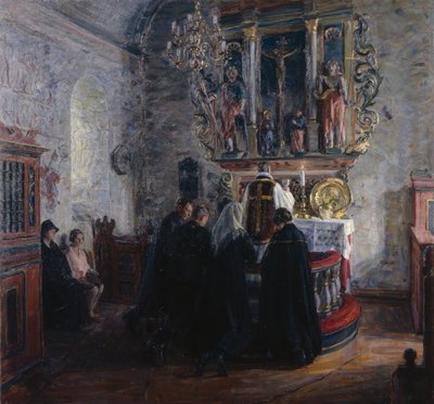 Heilige Communie, Dale Kerk in Luster door August Eiebakke