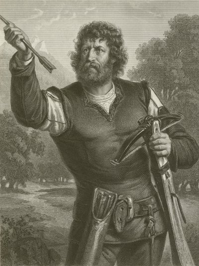 Wilhelm Tell (gravure) door August Friedrich Pecht