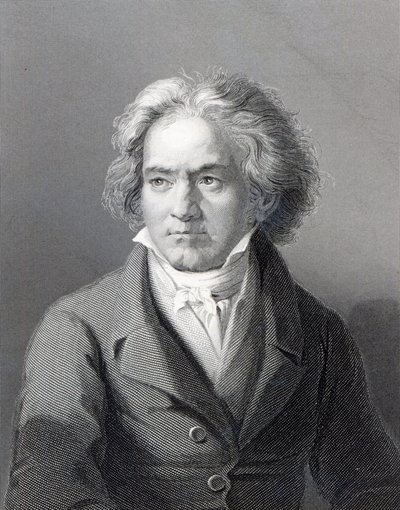 Ludwig van Beethoven, gegraveerd door William Holl de Jongere (gravure) door August Karl Friedrich von Kloeber