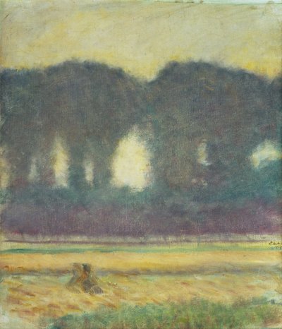Sparren en een Korenveld door August Macke