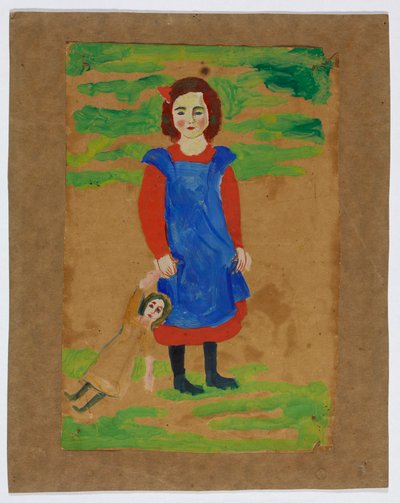 Kind mit Puppe door August Macke