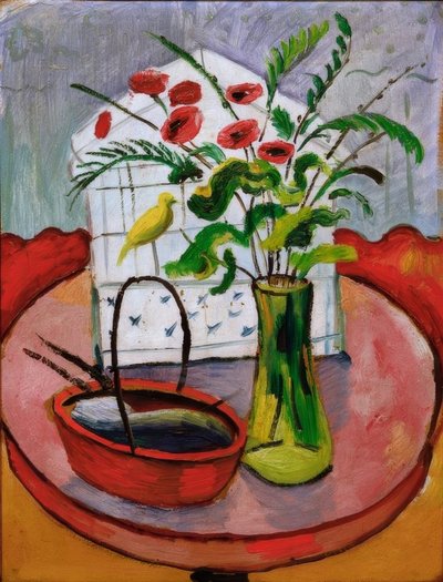 Vogelkooi door August Macke