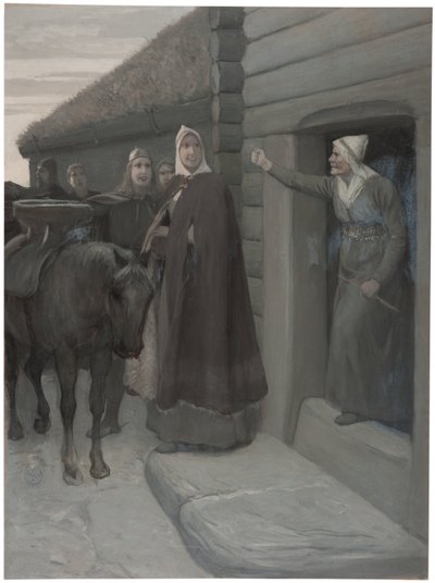 Illustratie bij de Saga van Njal door August Malmström