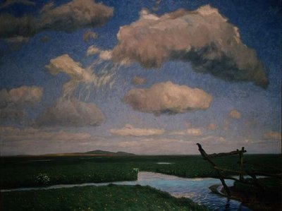 Zomerdag in Hammeniederg met de Weyerberg Heuvels in de Verte door August Overbeck