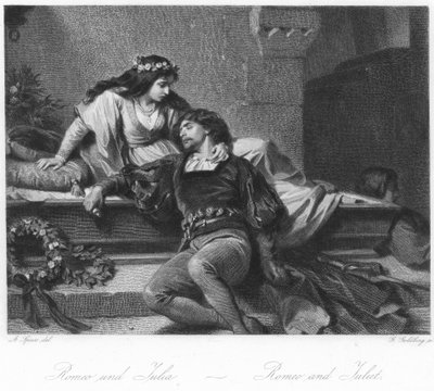 Scène uit Romeo en Julia door August Spiess