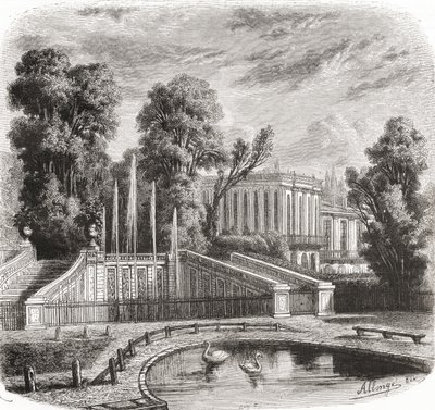 Le Petit Trianon in Versailles, Frankrijk, 19e eeuw door Auguste Allonge