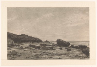 Rotsachtige kust door Auguste Allonge