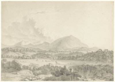 Javaans landschap door Auguste Antoine Joseph Payen