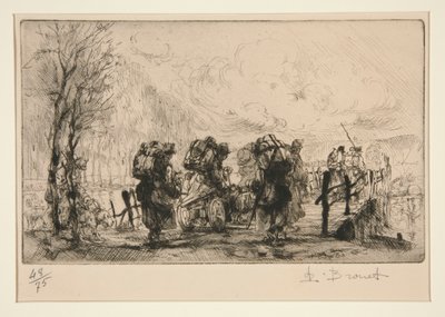 Belgische Mitrailleurs door Auguste Brouet