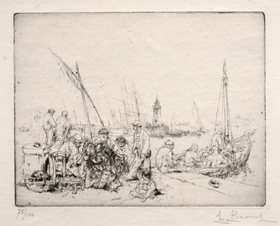 De Nettenreparateurs door Auguste Brouet