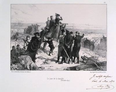 De dag van de slag, Beleg van Parijs, Frans-Duitse Oorlog, 1870-1871 door Auguste Bry