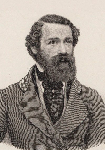 Portret van de componist Joseph Netzer 1808-1864, ca. 1850 door Auguste Hüssener