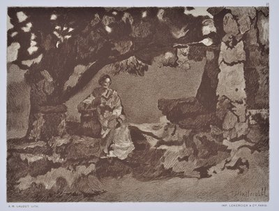 De vrouw bij de bron door Auguste Lauzet