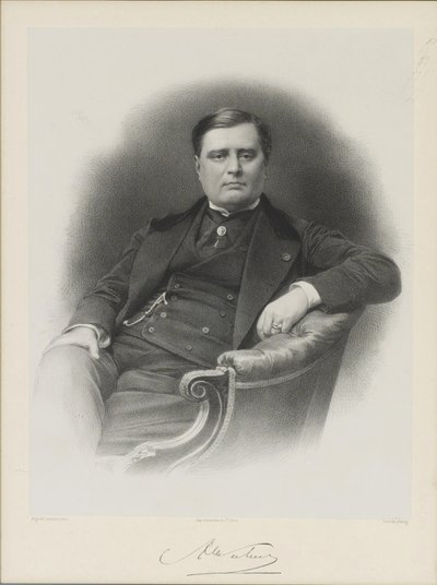 Portret van Alexandre Florian Joseph, Graaf Colonna-Walewski 1810-1868 door Auguste Lemoine