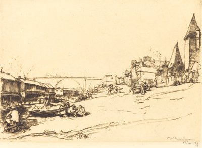 Angers - Het huis van de koning van Polen, 1912 door Auguste Lepere