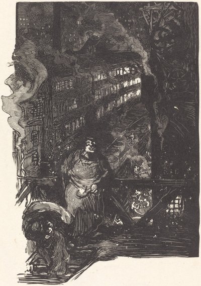 Atelier de magisserie aux Gobelins, gepubliceerd 1901 door Auguste Lepere
