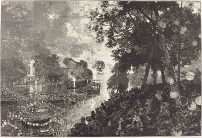 De Sneeuw in Parijs door Auguste Lepere