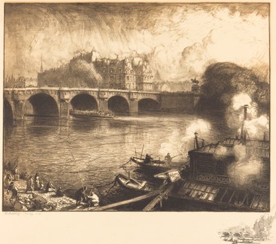 Le Pont Neuf door Auguste Lepere