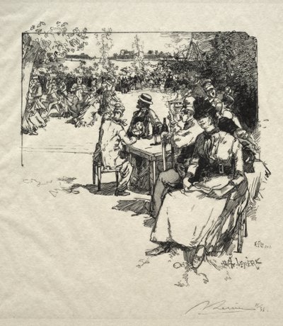 Bal au Point-du-Jour door Auguste Louis Lepère