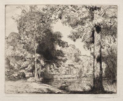 Bords de la Vie door Auguste Louis Lepère