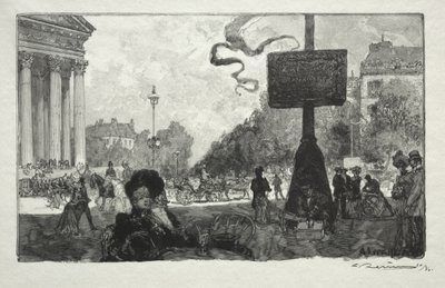 Hoek van de Rue Royale door Auguste Louis Lepère