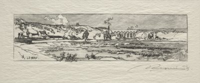Vijver van Issy les Moulineaux door Auguste Louis Lepère