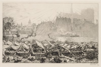 Le Grande Marché aux Pommes door Auguste Louis Lepère