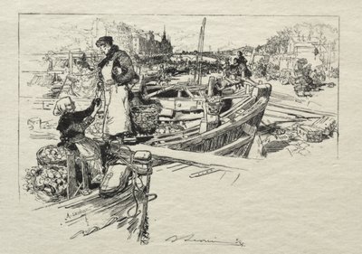 De appelmarkt, nr. 1 door Auguste Louis Lepère