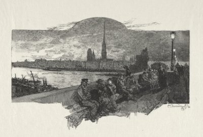 Rouen Illustré: De Stenen Brug door Auguste Louis Lepère