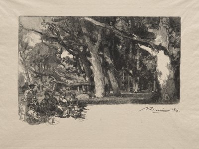 Middag in het bos door Auguste Louis Lepère