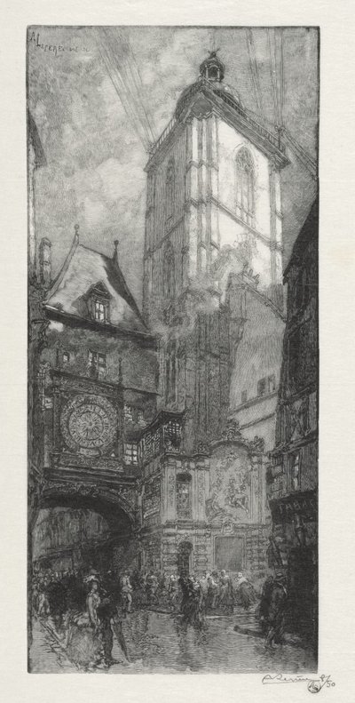 Rouen Illustré: La Gros Horloge door Auguste Louis Lepère