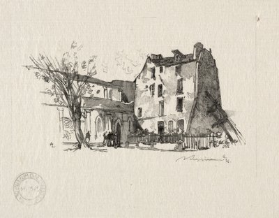St. Julien le Pauvre: De Pastorie door Auguste Louis Lepère