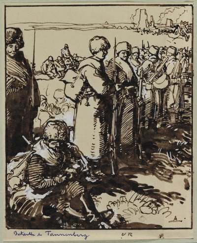 Slag bij Tannenberg, 1914 door Auguste Louis Lepère